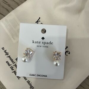 Kate Spade Gold and Silver Pearl Stud Earrings
